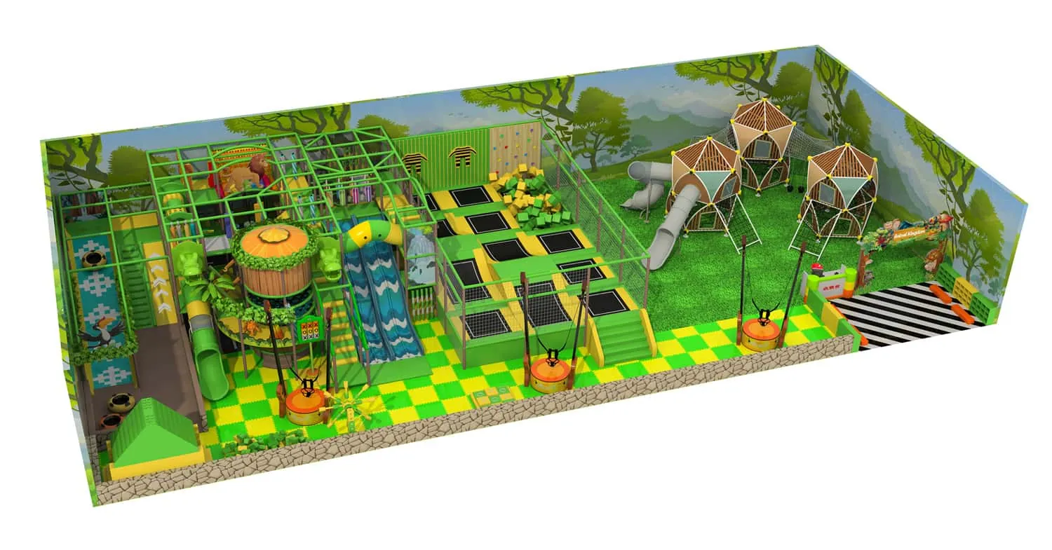 Nature Series Trampoline Slide Indoor Playground for Kids HD-TTB150