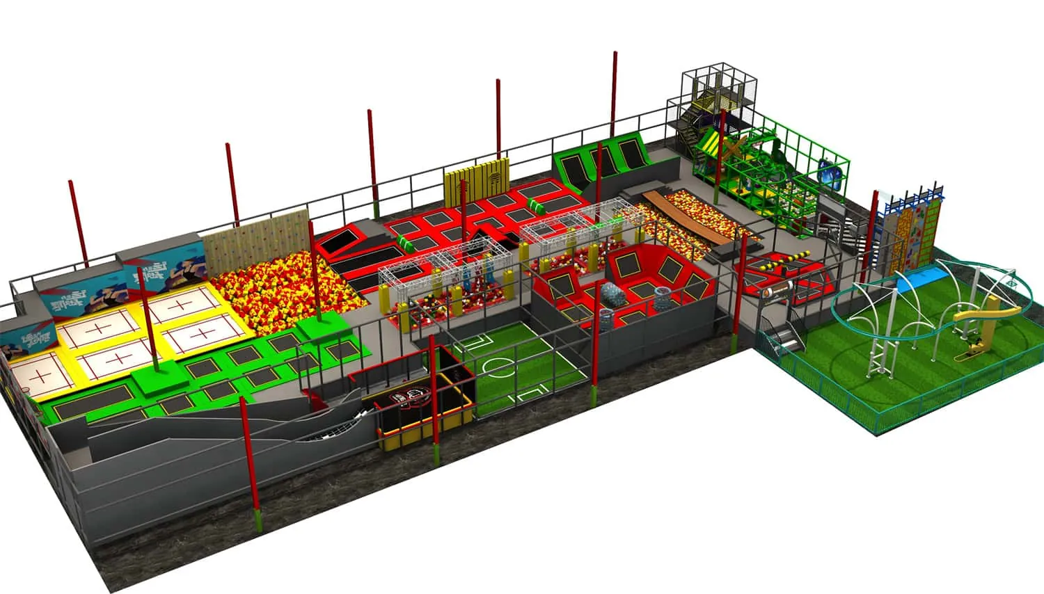 Comprehensive Combination Trampoline Playhouse HD-SBC042