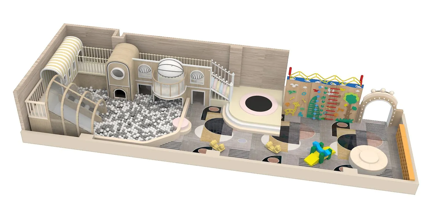 Colorful series macaron theme indoor naughty castle children's playground HD-TTB103