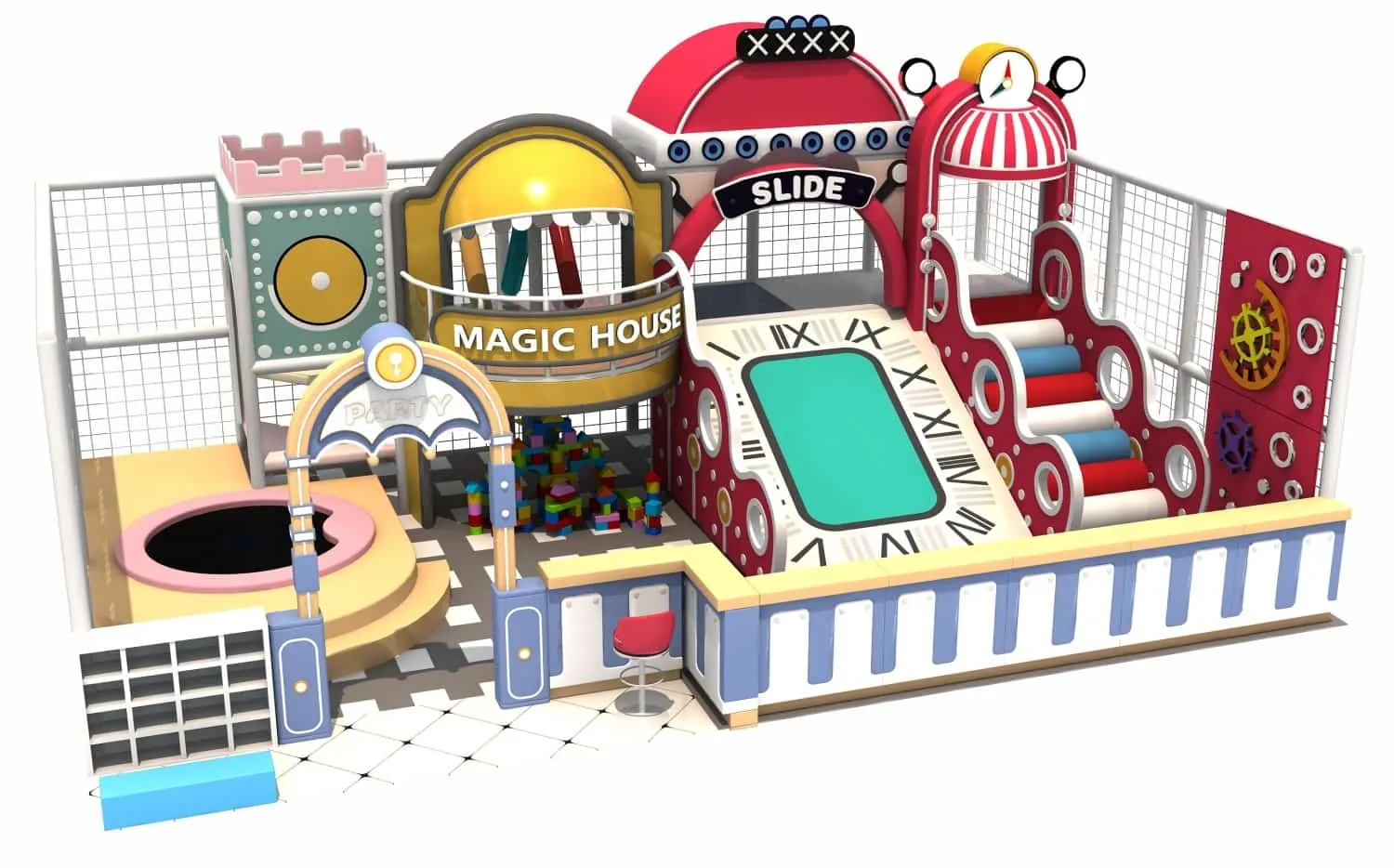 Indoor Naughty Castle Trampoline Parent-Child Children's Amusement Park HD-TTB086