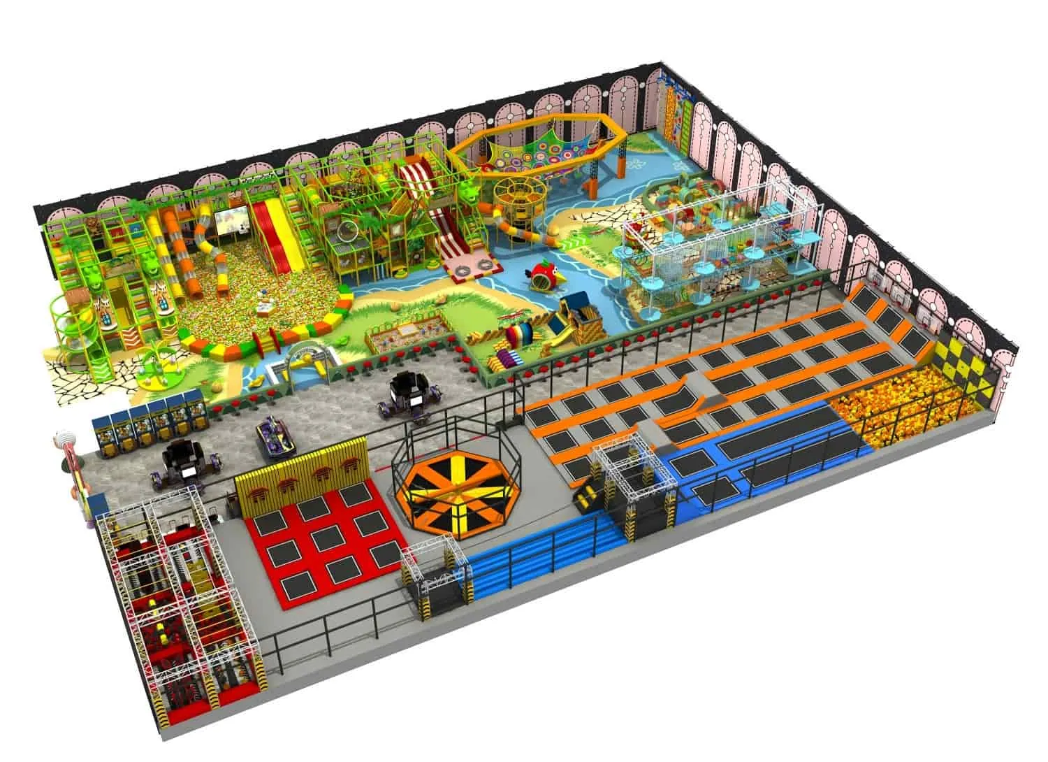 Indoor Trampoline Playground Children's Amusement Park HD-TTB080