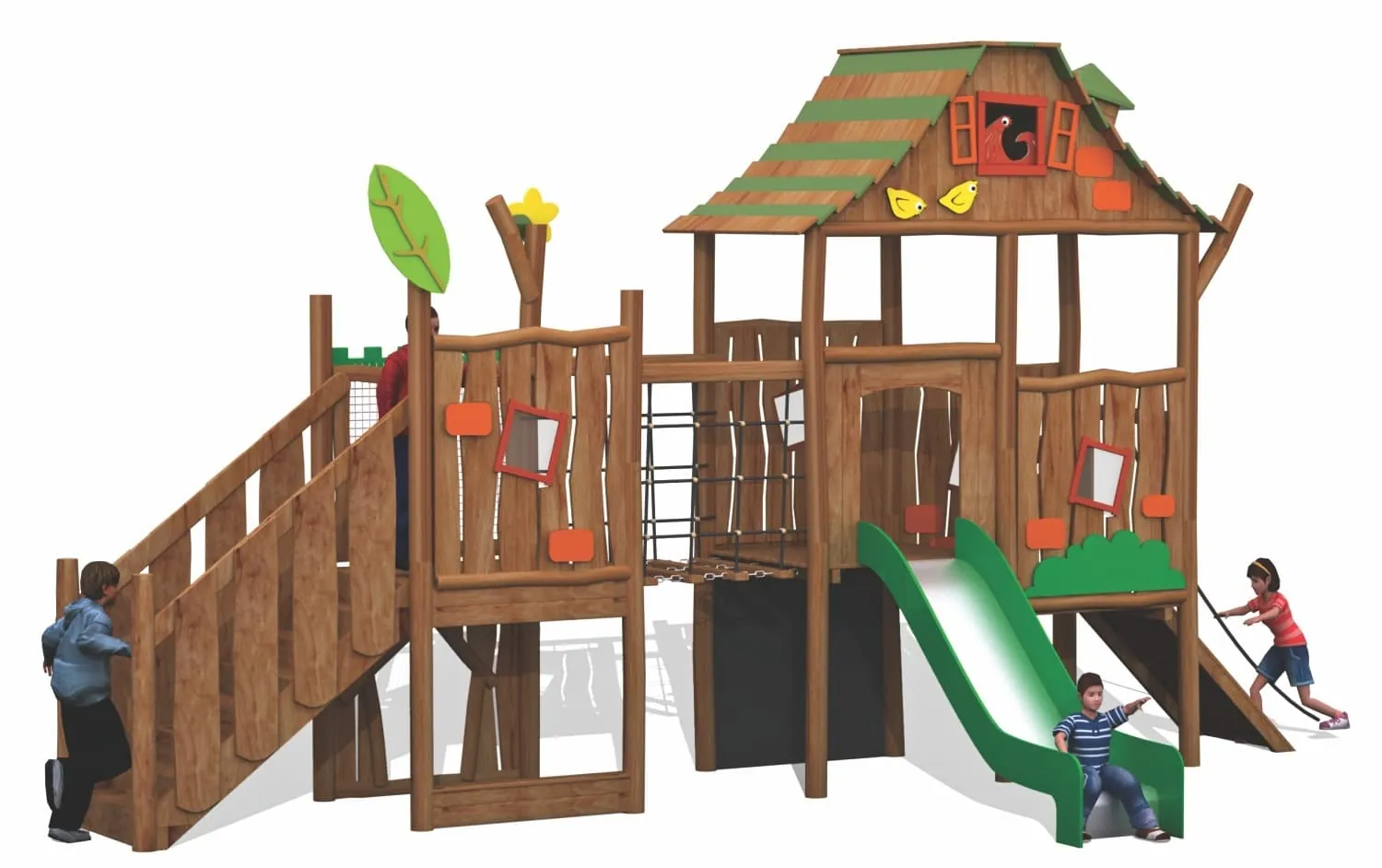 HUADONG Amusement Wooden Forest Manor Theme Children's Amusement Park HD-MLY005