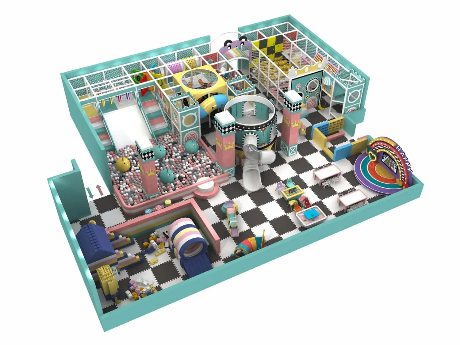 Indoor Naughty Castle Trampoline Parent-Child Children's Amusement Park HD-TTB083