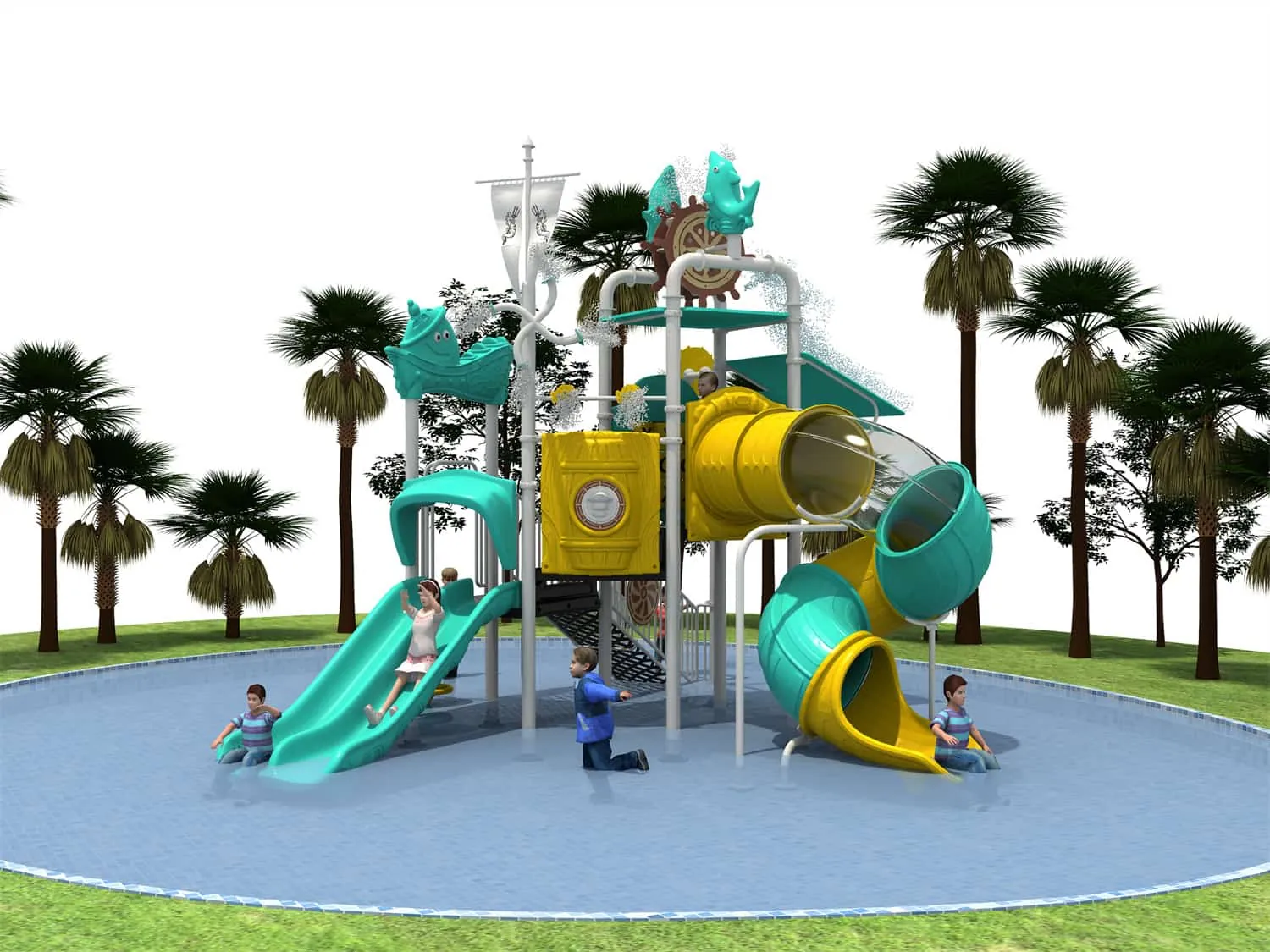 Water Park HD-LSH030 - Children‘s Slide Slide Combination