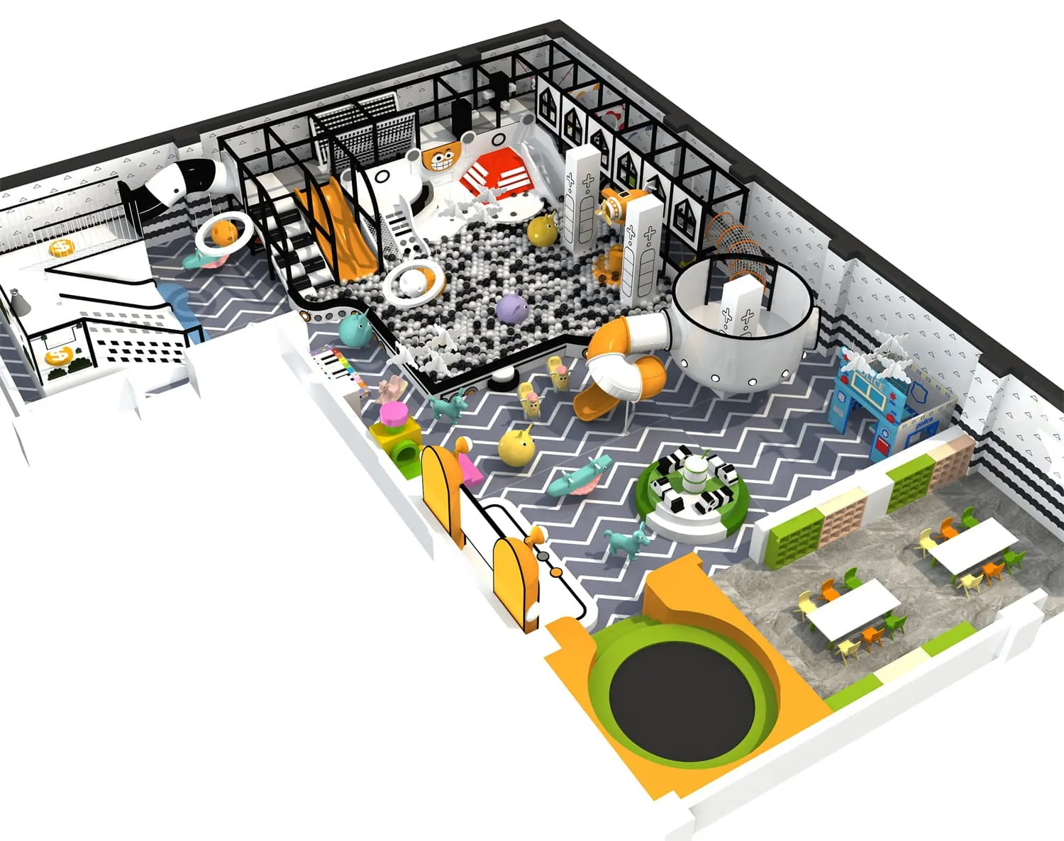 Indoor Naughty Castle Trampoline Playground HD-TTB125