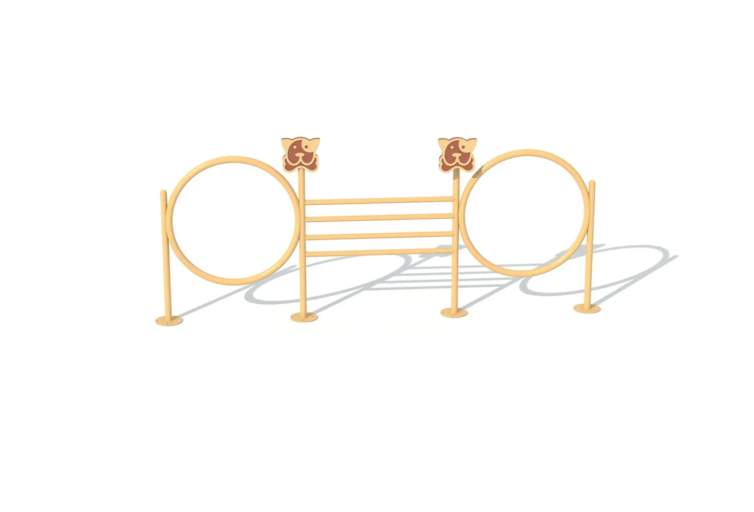 Suspended Double Hoop Hurdle Combination Pet Agility Training Equipment HD-HCW015