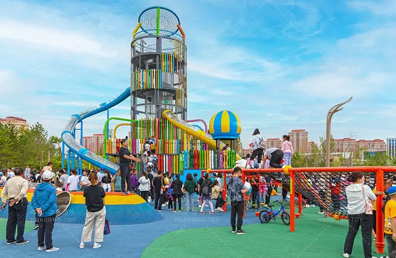 HUADONG Amusement Inner Mongolia Ordos Waterfront New Town Central Park Project was successfully completed