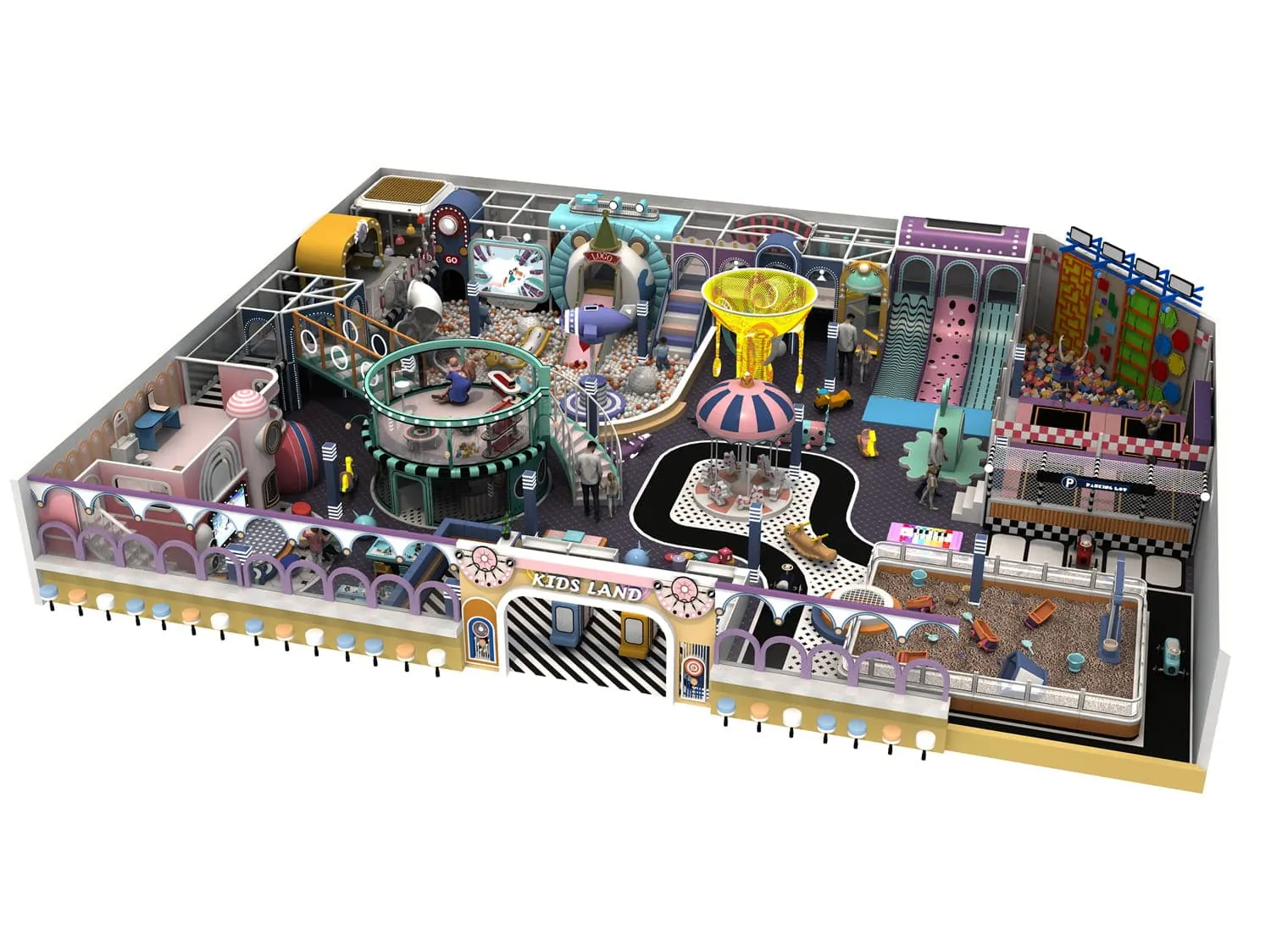 Tech World Series Indoor Naughty Castle Trampoline Playground HD-TTB126