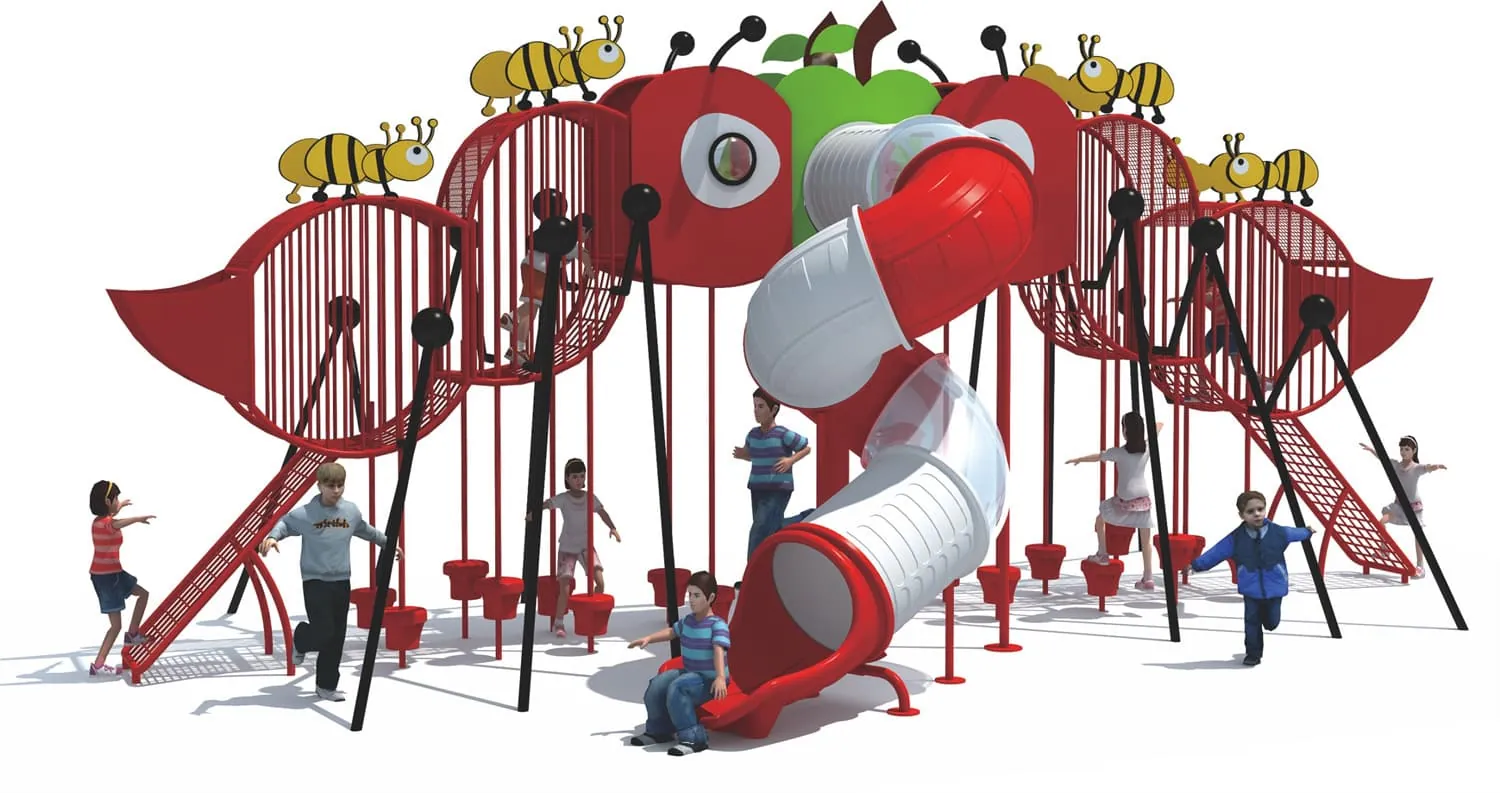 Customized Theme Park Ant-Themed Spiral Slide HD-SSW071