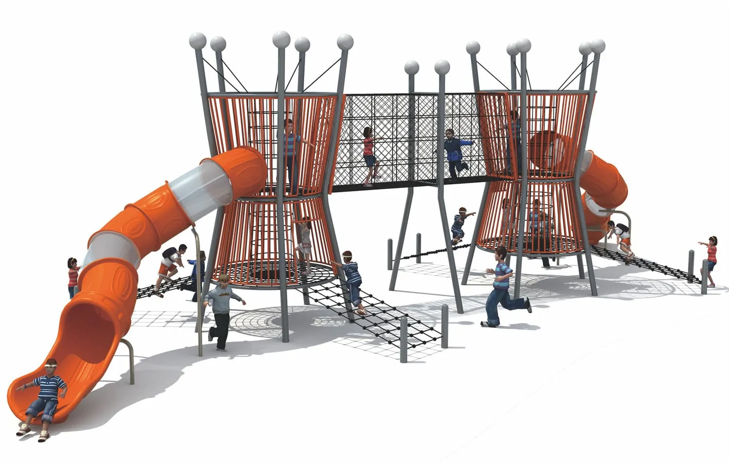 Combination climbing slide integrated play equipment HD-SSW055