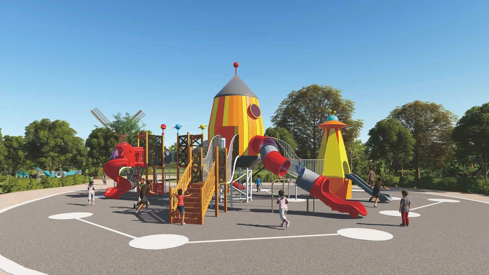 Space-themed children's play custom HD-DZT056