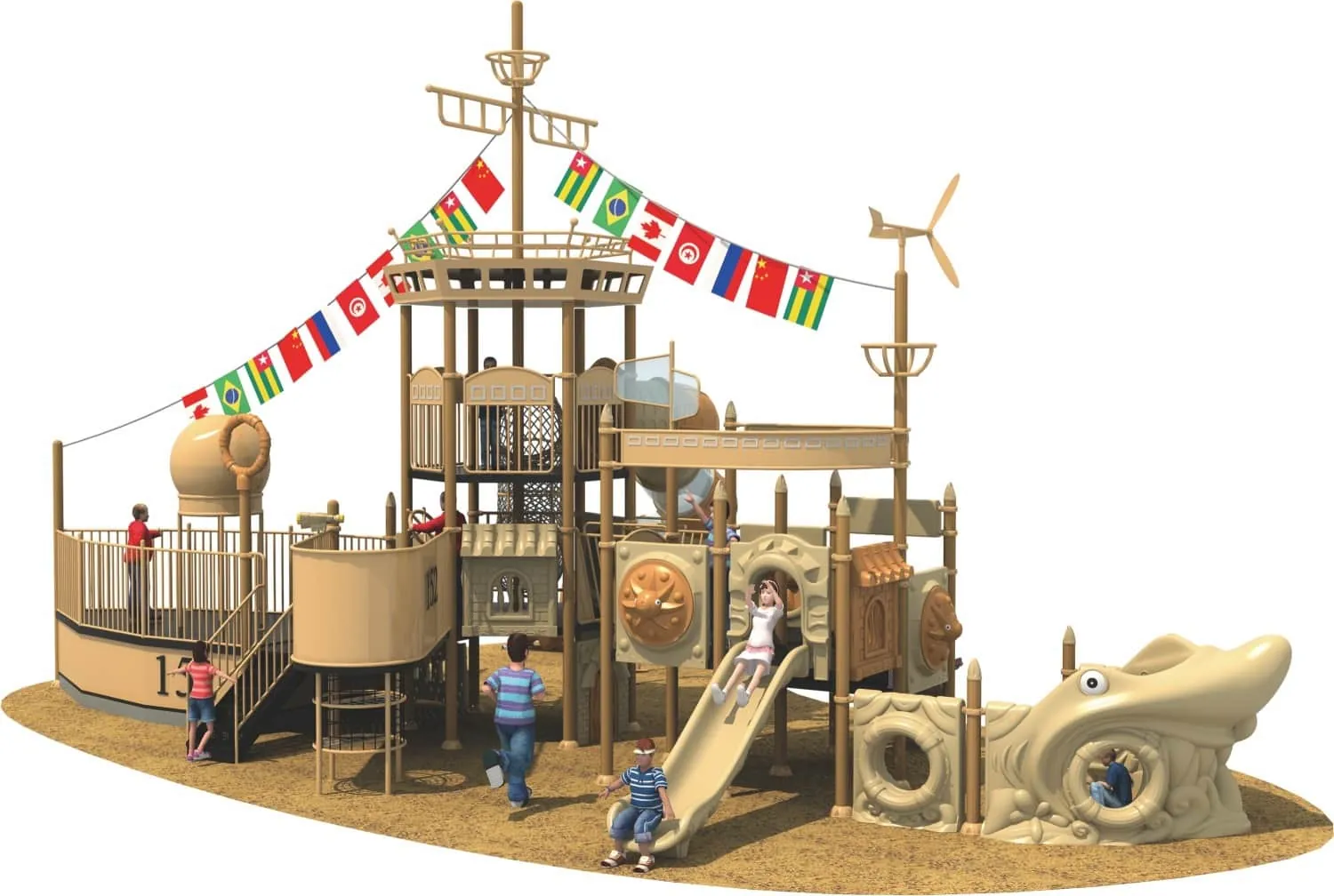 Pirate Ship Series Combination Slide HD-HDD021