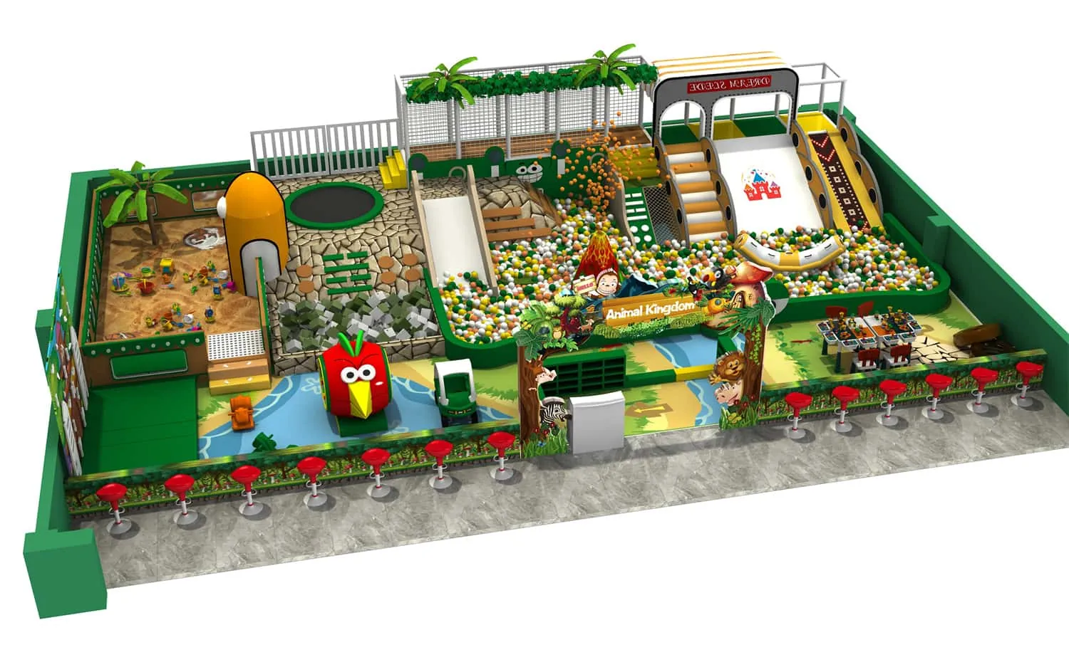 Nature Series Slide Ocean Ball Indoor Playhouse Children's Playground HD-TTB142