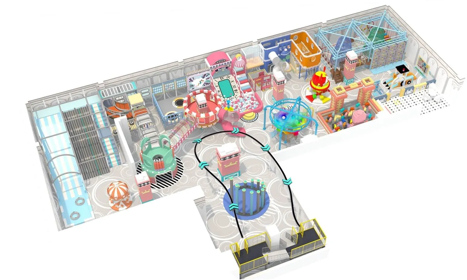 Indoor Naughty Castle Children's Playground HD-TTB076