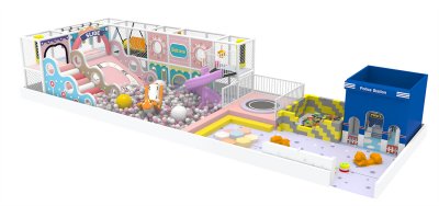 Colorful series macaron theme indoor naughty castle children's playground HD-TTB1
