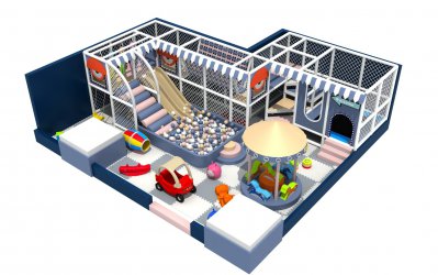 Indoor Naughty Castle Carousel Trampoline Parent-Child Children's Playground HD-T